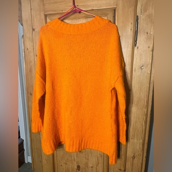 Zara Orange Oversized Wool/Alpaca/Acrylic/Nylon Size Medium Academia Clueless - Picture 2 of 6